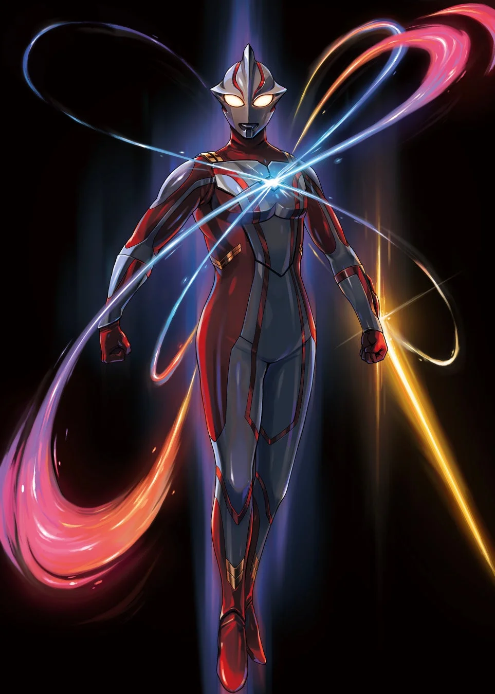 えすてぃお氏によるウルトラマンデッカー フラッシュタイプのイラスト