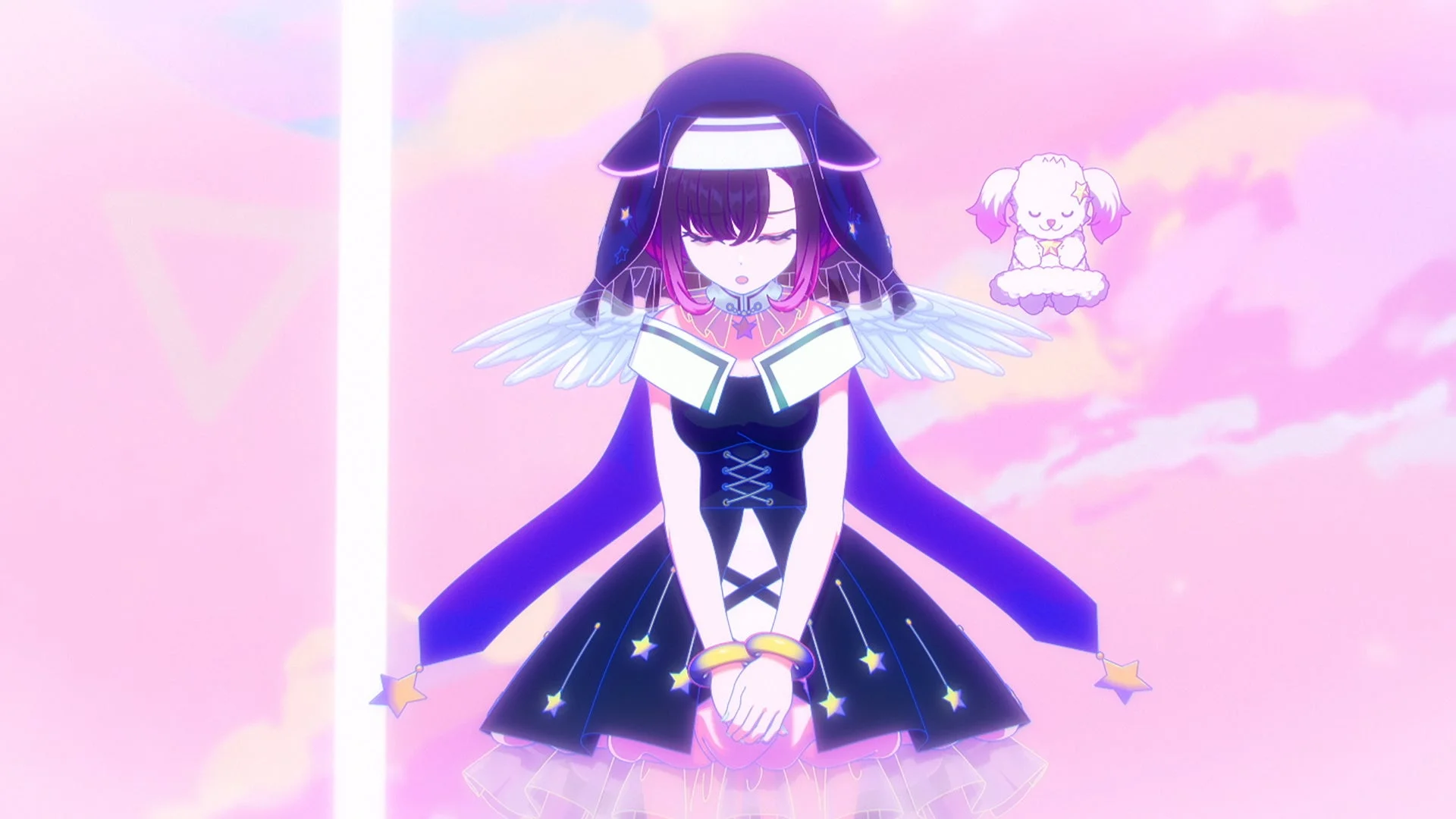 幻想的な空と少女