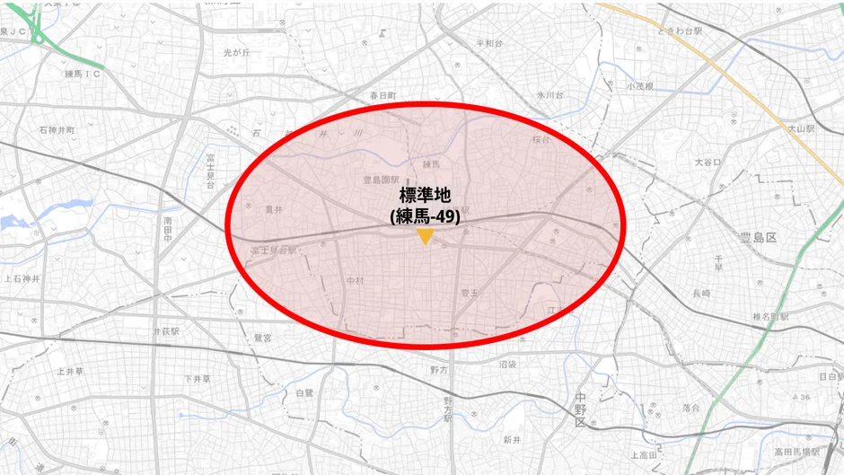 東京都練馬区豊玉北の地図