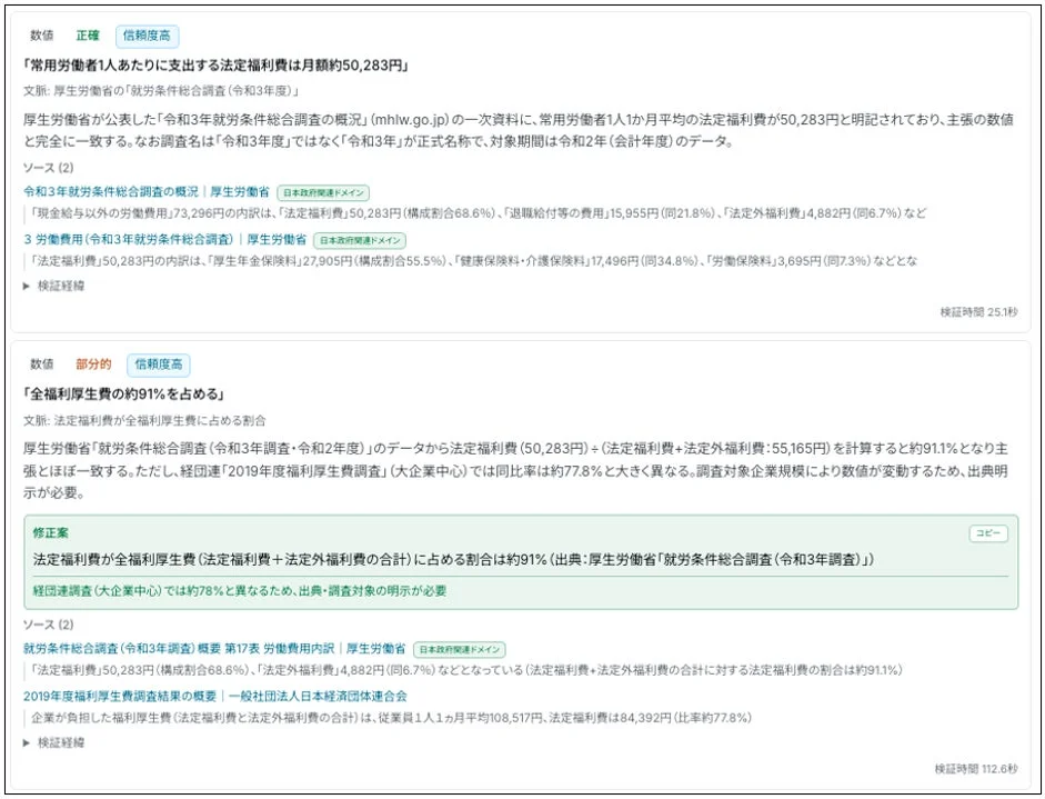 ファクトチェック機能