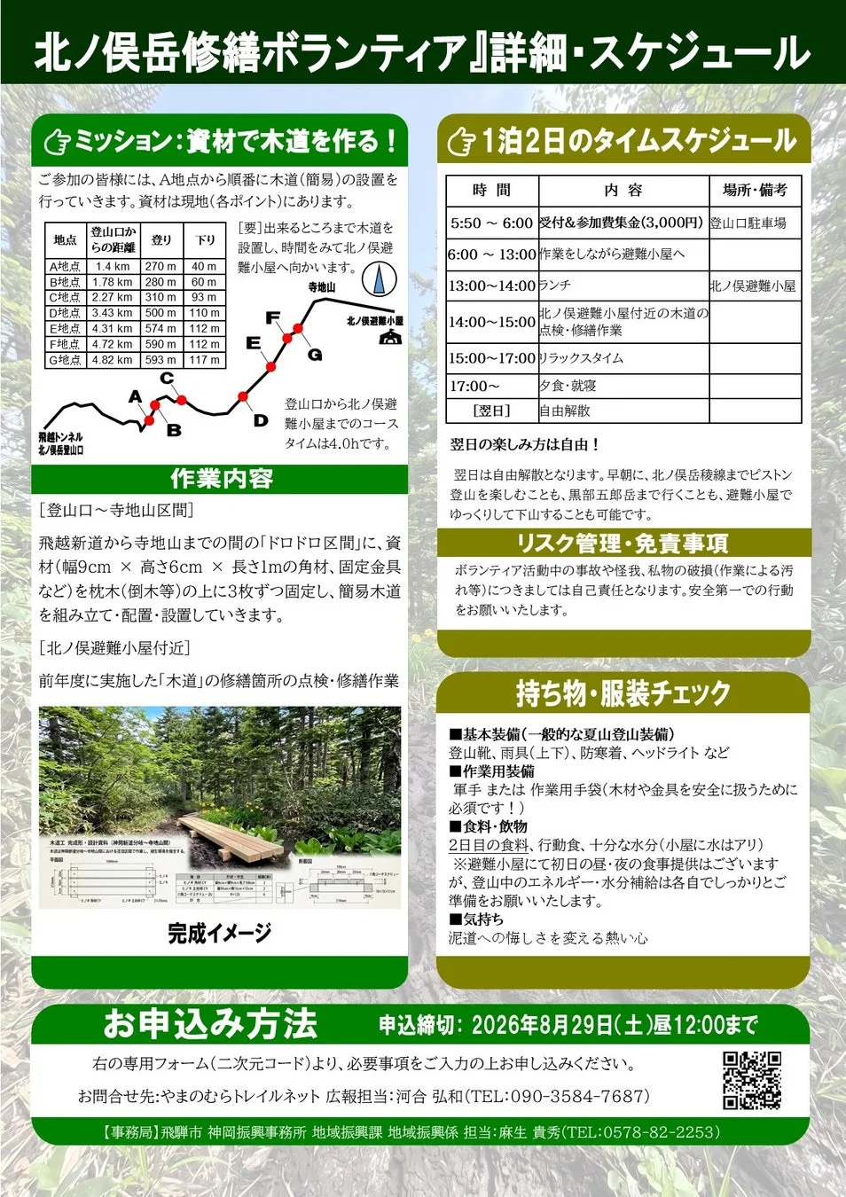 ボランティア詳細・スケジュール