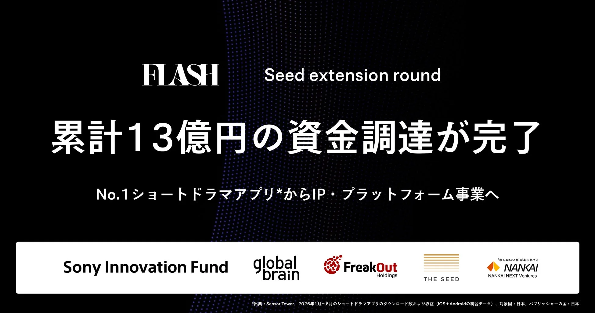FLASH株式会社 資金調達完了