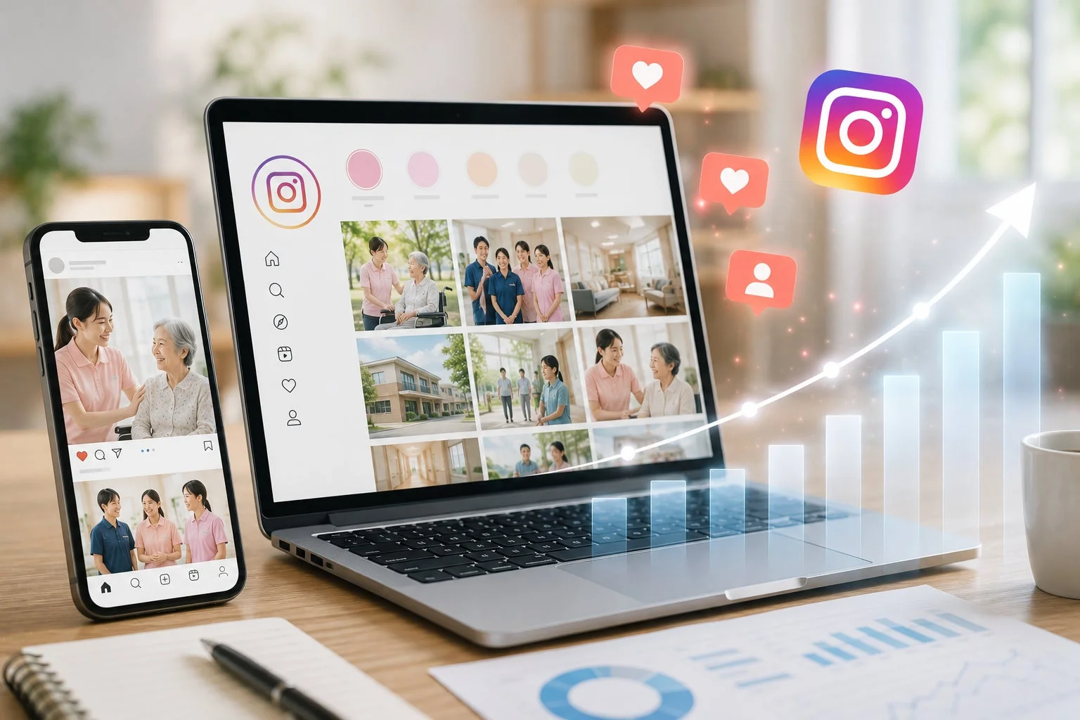 Instagramを活用したデジタルマーケティングのイメージ
