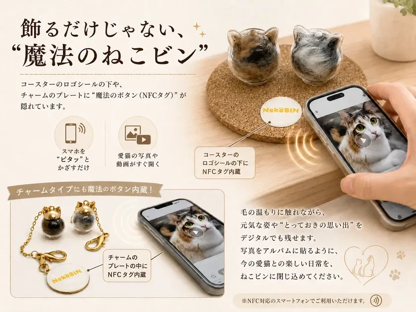 飾るだけじゃない、“魔法のねこビン”