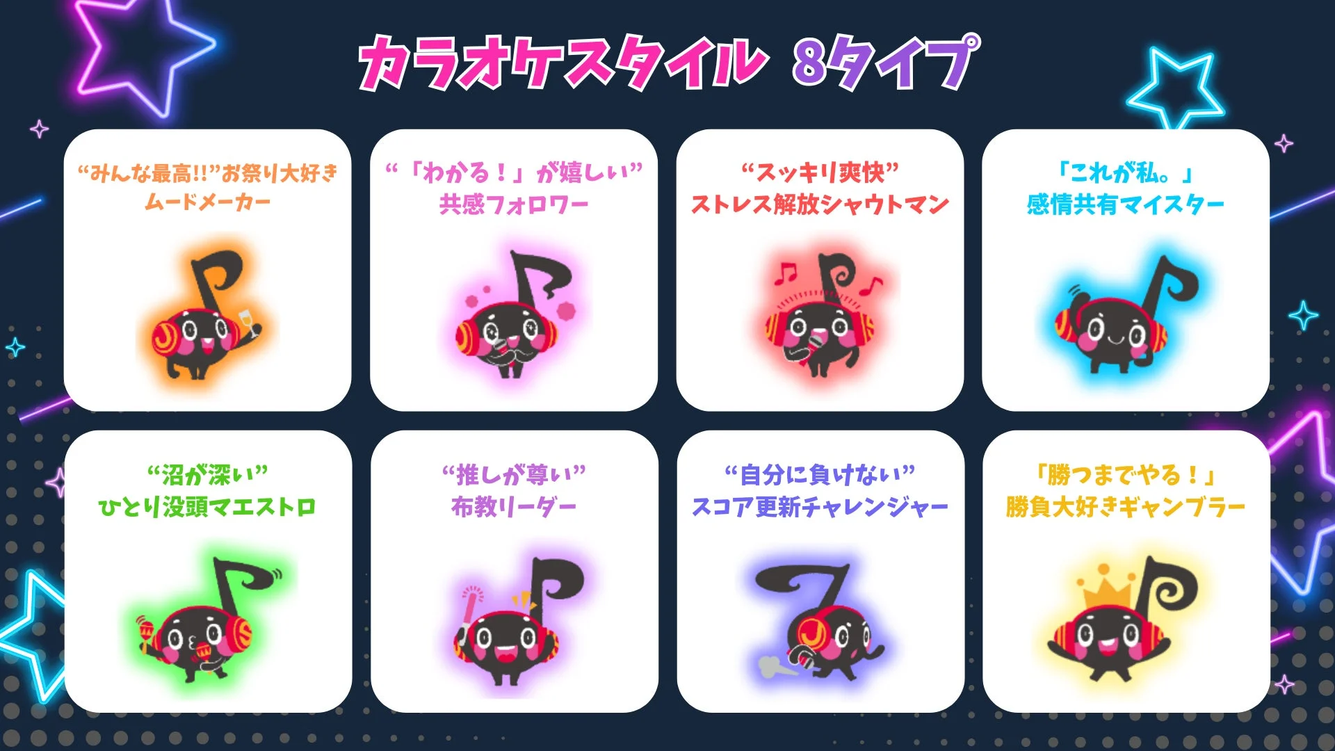 カラオケスタイル8タイプ