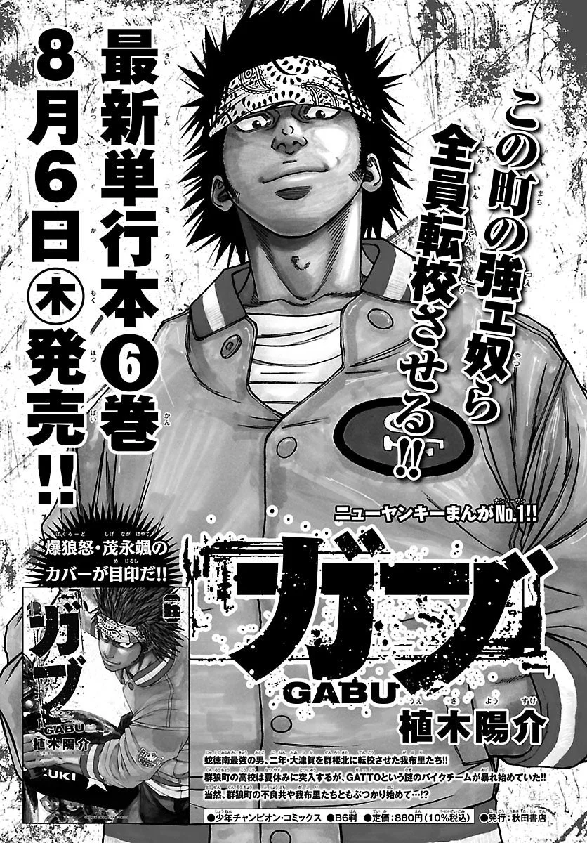 ヤンキー漫画『GABU』最新単行本第6巻の表紙