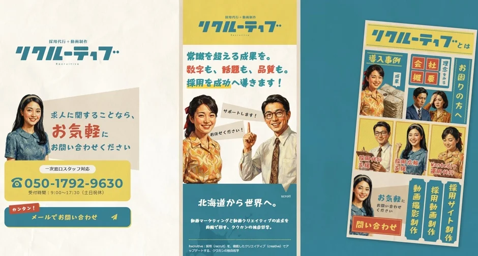採用代行 + 動画制作 リクルーティブ