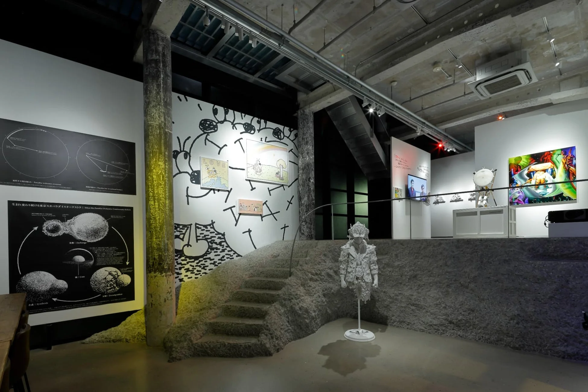 展覧会内のリサーチ展示