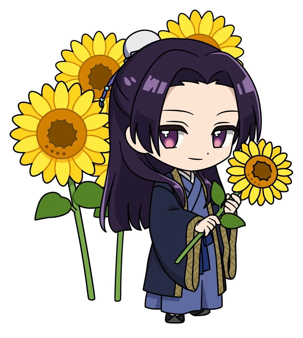 ひまわりと壬氏ミニキャラ