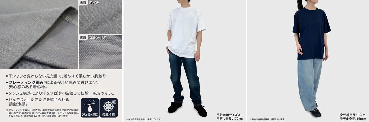 プレーティングTシャツ素材詳細