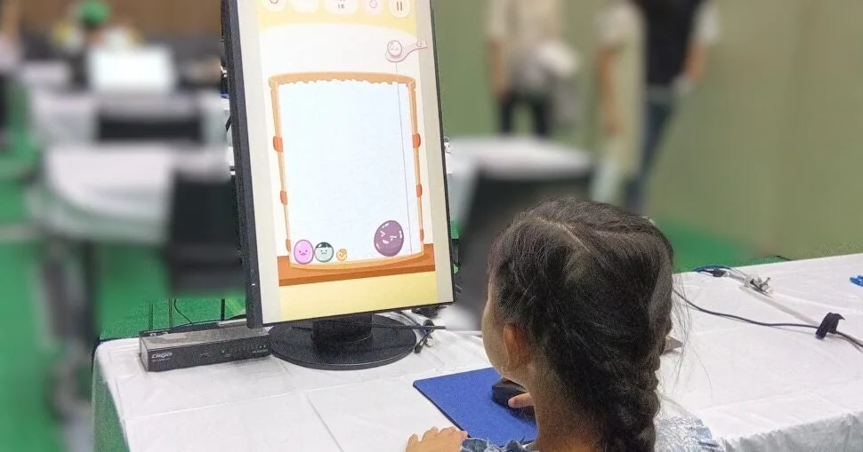 子供がPCでゲームをしている様子