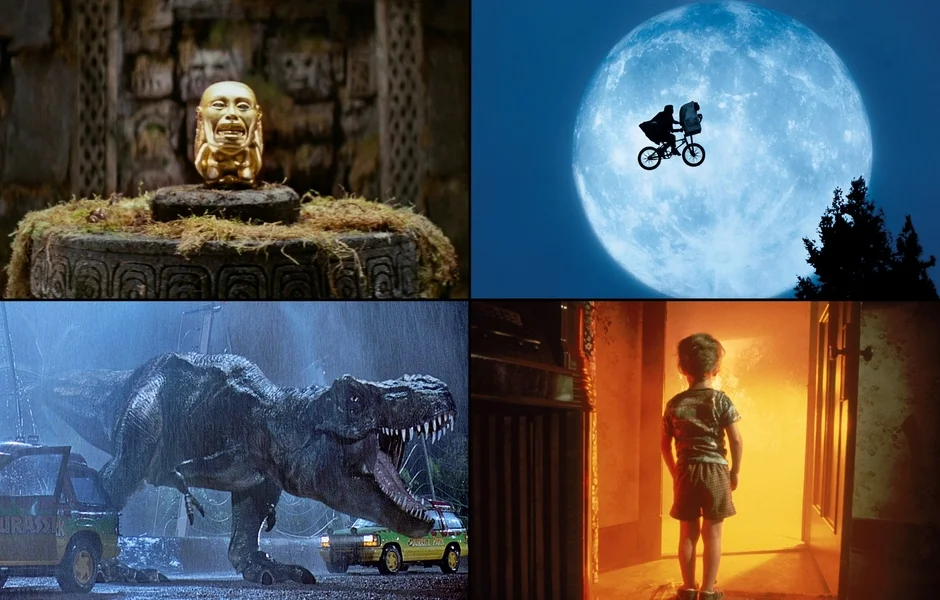 インディ・ジョーンズ、E.T.、ジュラシック・パーク、未知との遭遇の映画シーン