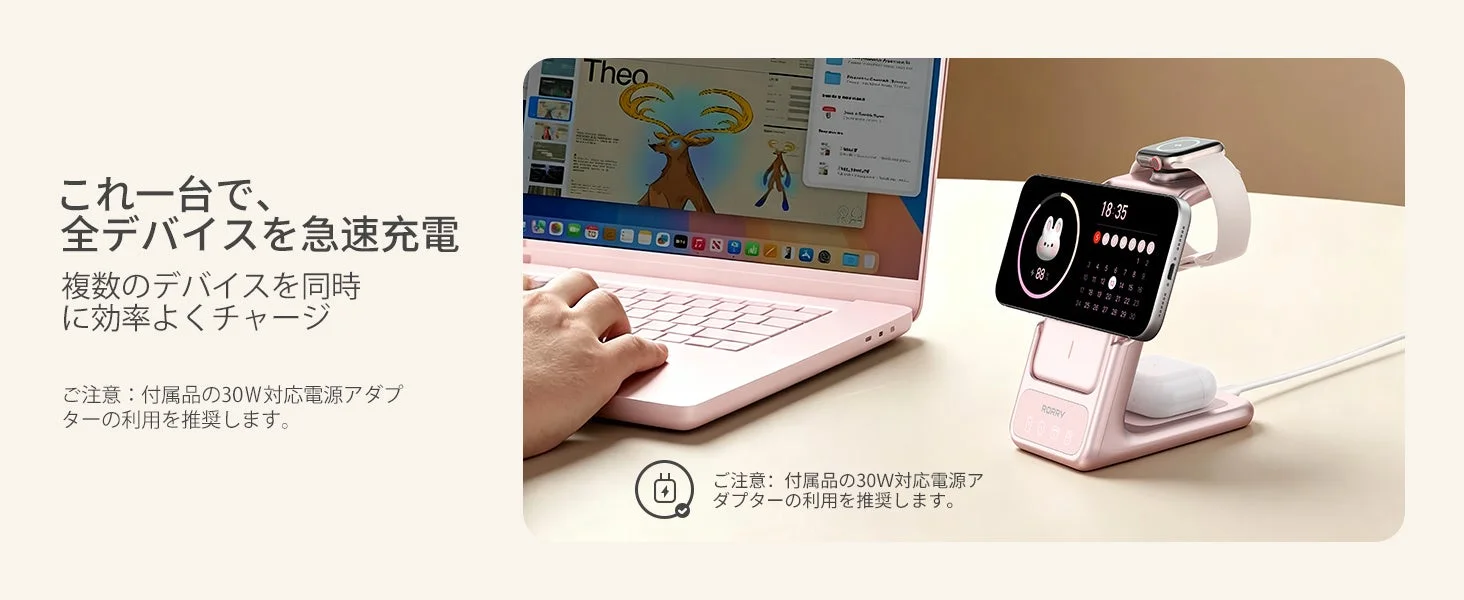 4-in-1充電の様子